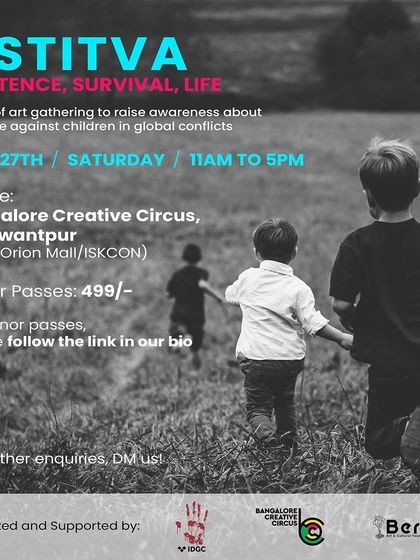 We are proud to support 'Astitva', a day of art gathering to raise awareness about violence against children in global conflicts. Our space is a platform for art that stands in solidarity with important causes.