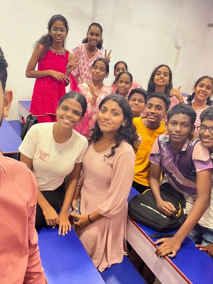 Another selfie with students during our Pink-themed celebration. These moments of connection are at the heart of our community.