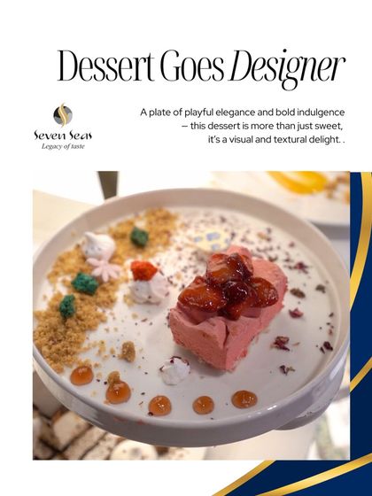 Dessert Goes Designer. A deconstructed strawberry dessert with mousse, crumble, and fruit gel, plated to look like a work of modern art.