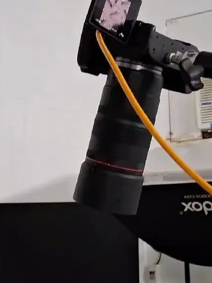 Our overhead camera rig, essential for capturing perfect flatlay and top-down shots.