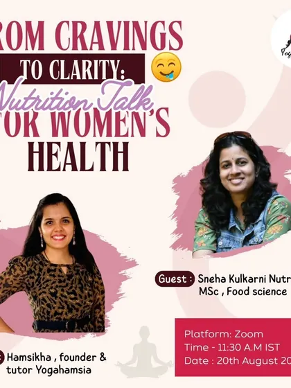 Cravings and hormonal fluctuations are a big part of women's health. I hosted this nutrition talk with Sneha Kulkarni, a nutritionist with a Master's in food science, to provide clear, actionable advice on managing cravings and eating for better health.