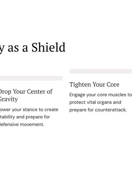 If you feel someone closing in, react immediately. Use your body as a shield by dropping your center of gravity, tightening your core, and executing defensive techniques like backward elbow strikes to create space.