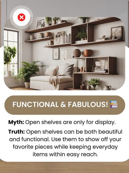 Open shelves are both functional and fabulous. Use them to create a stylish and organized look in any room.
