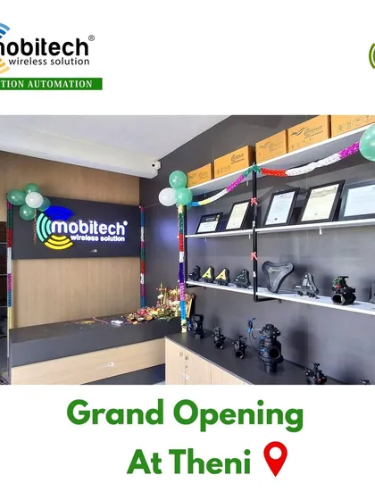 The interior of our new Theni showroom, displaying our range of automation products.