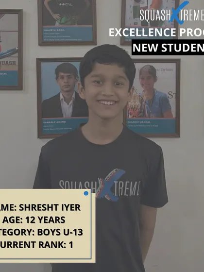 Welcome to Shresht Iyer, the current India Rank 1 in Boys U-13, who has joined our Excellence Program. We look forward to helping him reach his full potential.
