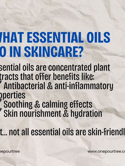 What do essential oils do? They are concentrated plant extracts that can offer antibacterial, soothing, and nourishing benefits.
