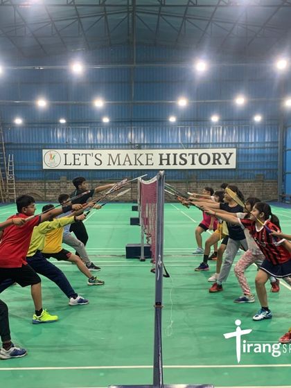 The energy is high as our young players get back to the grind after a short break. Here they are, practicing their lunges and footwork, fully focused and ready to improve their game at our Dwarka academy.