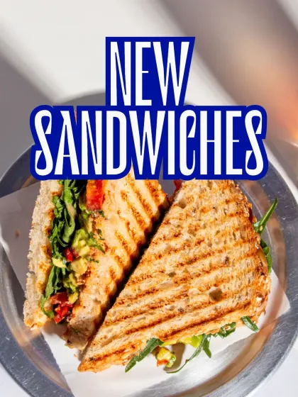 Announcing my new sandwich lineup. I'm always creating new combinations to satisfy every craving, from cheesy melts to bold, meaty focaccias.