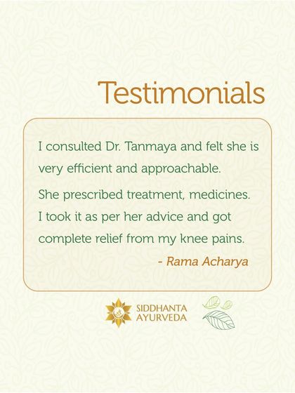 Siddhanta Ayurveda - Pain & Joint Care Patient Success Stories photo 4