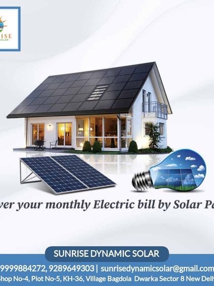 The message is simple: lower your monthly electric bill with solar panels. It's a straightforward investment that pays for itself over time.