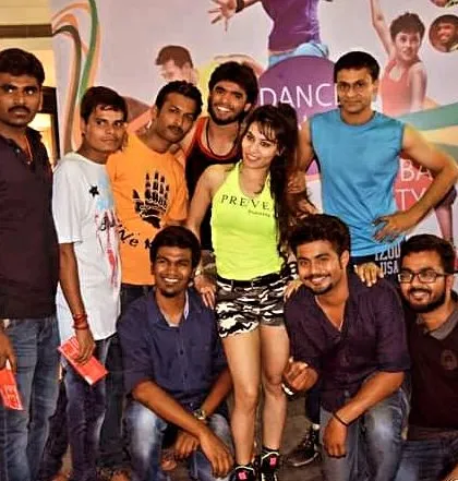 A group photo with fans and participants after a public Zumba session. The community makes these events special.