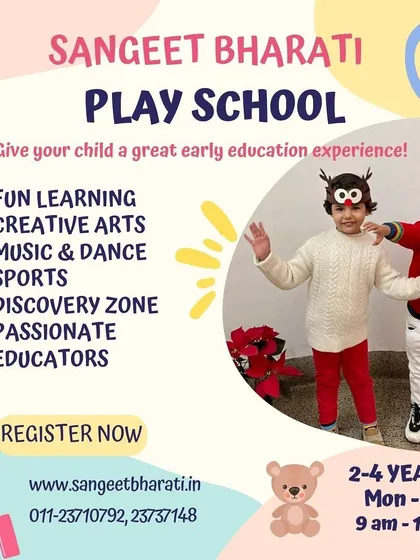 Our program includes fun learning through creative arts, music, dance, and sports. Here, our little ones are enjoying a festive-themed activity, building social skills and confidence through imaginative play.