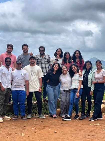 A group photo from a monsoon long weekend trip.