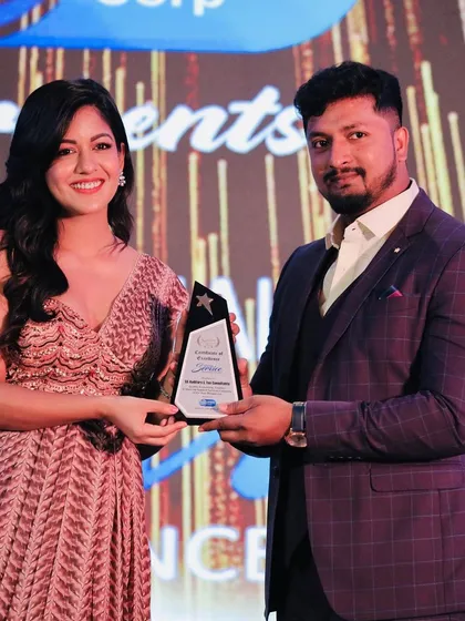 It was a pleasure to receive an excellence award from actress Ishita Dutta. This moment highlights the trust and recognition my firm has earned for providing quality accounting and taxation services.