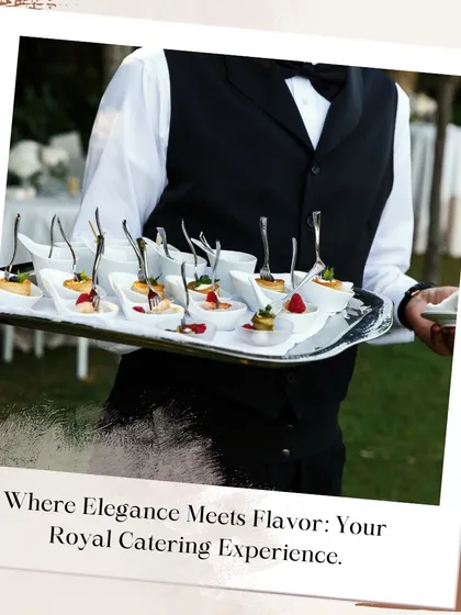 Where elegance meets flavor, you will find my catering experience. A server in a crisp uniform presents a tray of assorted appetizers on elegant tasting spoons, demonstrating my commitment to professional, high-end service.