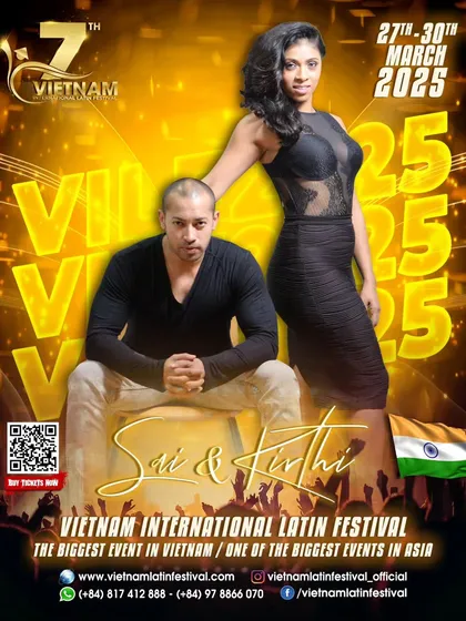 Here is our official artist poster for the 2025 Vietnam International Latin Festival. We are so excited to represent India at one of the biggest Latin dance events in Asia.