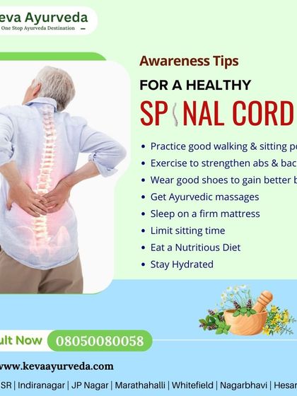 A healthy spinal cord is essential for a pain-free life. We provide awareness tips and Ayurvedic massages as part of our holistic approach to maintaining good spinal health.