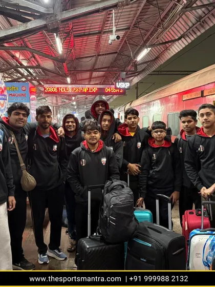 Our team ready to depart for an inter-state tournament in Visakhapatnam. We prioritize real match exposure, organizing travel and participation in local and national tournaments to test skills under pressure.