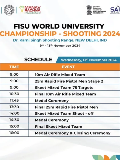 The final day schedule for the FISU World University Championship. We meticulously plan and execute complex, multi-event schedules to ensure a seamless experience for all.