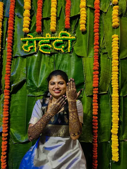 Another lovely pose from the same bride, her hands framing her happy face.