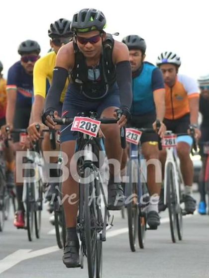 A rider from the non-road bike category, proving that you can be competitive on any bike.