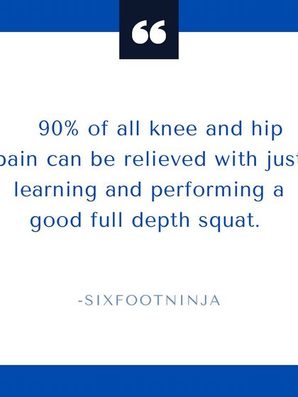 It’s complex and it’s hard, but the full-depth squat is probably the best thing you’ll ever do in a gym. 90% of knee and hip pain can be relieved by learning to perform it correctly.