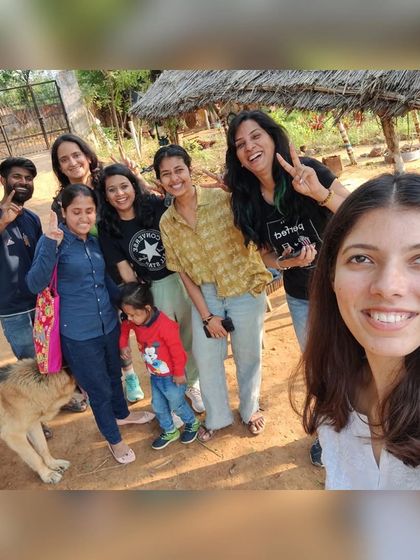 A selfie from our first meet-up at Azadwadi. The energy and enthusiasm of our tribe, including our furry friends, is what drives our movement forward.