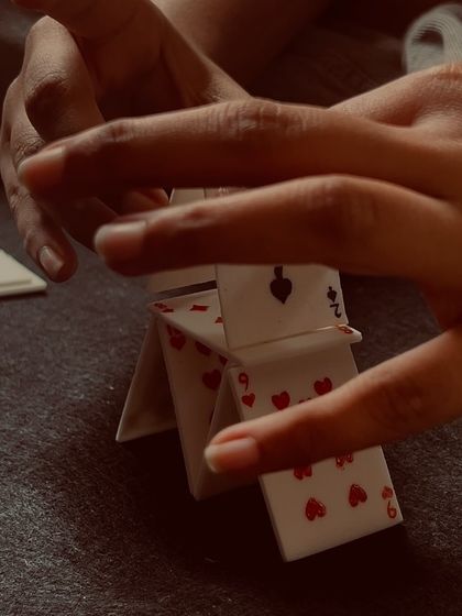Building a house of cards with actual ceramic cards. This project was so unique and pushed the boundaries of what you can do with clay.
