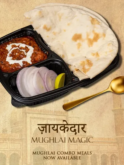 'Zaykedar Mughlai Magic'. Our Mughlai combo meals are now available, bringing royal flavors to your plate.