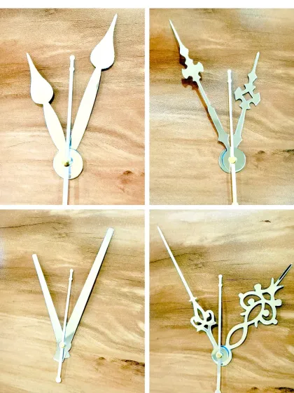 Choose from our variety of clock hands to complete your custom resin clock. We offer different styles, from modern to ornate, to match the design of your artwork.