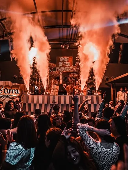 Bringing the heat at De'orra, Chandigarh, with CO2 jets firing up the crowd.