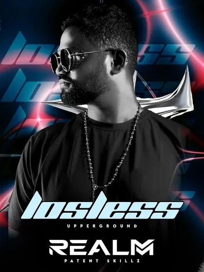 My artist poster for the Losless event at Baglami, Mumbai. The sleek, futuristic font and design are perfect for a melodic techno night.