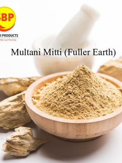 Multani Mitti, also known as Fuller's Earth. This is a traditional Indian clay used in skincare for its cleansing and oil-absorbing properties.