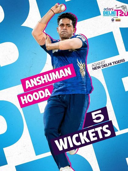 A five-wicket haul in the DPL is a massive achievement. Proud of Anshuman Hooda for his first fifer in the 2025 season. This is what we train for.