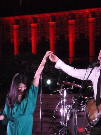 The legendary musician Sting performing live at 'The Jodhpur Auction'. His magnanimous performance made it a truly unforgettable night for everyone in attendance.