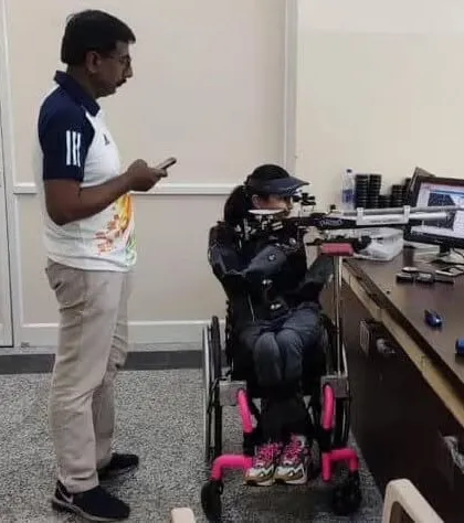 **Training Paralympic Champions.** We are honored to coach para-athlete Avani Lekhara, who won the Gold medal in the Women's 10m Air Rifle at the Paris Paralympics. Our specialized coaching for para-athletes is designed to empower every individual to achieve greatness.