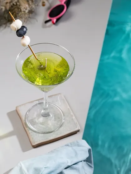 Another one of my cocktail creations, this appletini gel candle is a vibrant green and looks incredibly realistic.