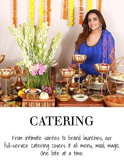 From intimate soirées to brand launches, my full-service catering covers all menus, moods, and magic, one bite at a time. Here I am with a beautiful festive setup.