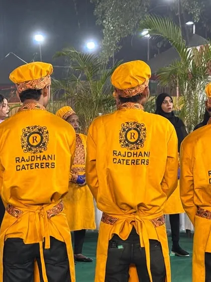 This is our team, the backbone of Rajdhani Caterers. Dressed in our signature uniforms, we stand ready and briefed to provide impeccable service and ensure your event runs smoothly from start to finish.