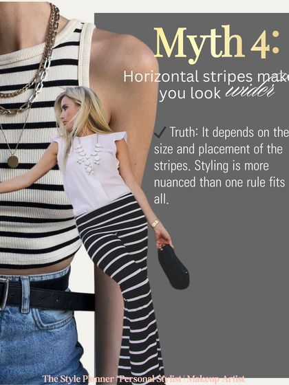 Do horizontal stripes really make you look wider? Not necessarily. It all depends on the size, placement, and styling of the stripes. Fashion is more nuanced than one-size-fits-all rules.