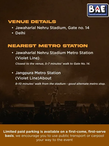 Venue Details for Delhi. We provide clear directions, including the nearest metro stations and walking times, to make getting to the venue easy.