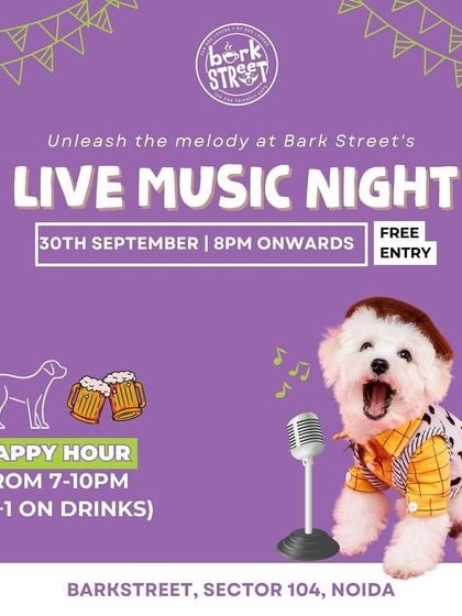Unleash the melody at our Live Music Night, complete with a happy hour on drinks.