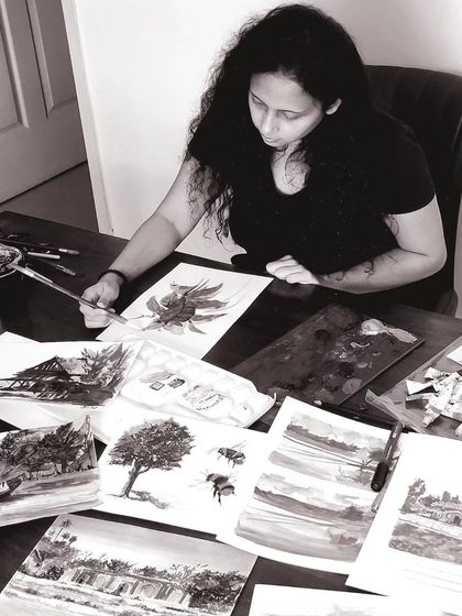 Aanchal Gupta - Commissioned Paintings & Original Art My Journey: Studio, Events & Awards photo 12
