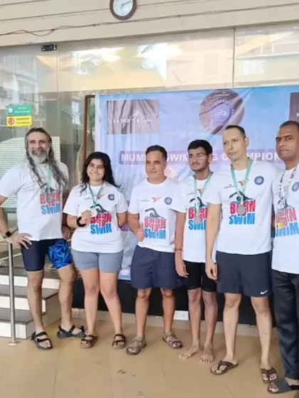 Our team of adult swimmers after the Mumbai Swimming Challenge. It's never too late to compete and push your limits. I am proud to coach athletes of all ages who are dedicated to their goals.