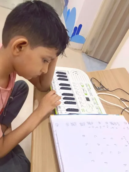 The classic look of a student figuring out which notes to play. We have all been there, and our job is to make this process easier and more fun.