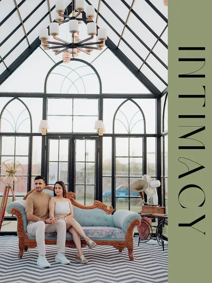 An intimate portrait from our glasshouse series, with a text overlay that perfectly captures the mood of the session.