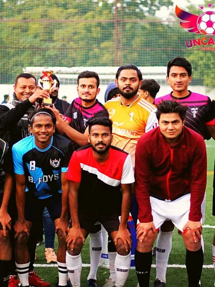 A proud team poses with their hard-earned trophy. These moments of collective achievement are what build lasting bonds between players.