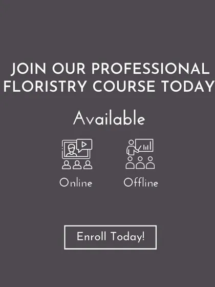 My Professional Floristry Course is available both online and offline. This flexibility allows you to elevate your skills and learn advanced techniques no matter where you are located.