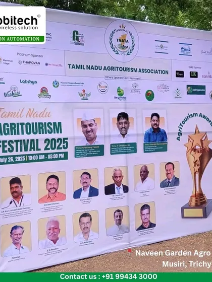 The banner for the Tamil Nadu Agritourism Festival 2025, where we were a proud Silver Sponsor.
