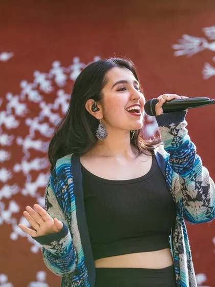 Singing in the sun. This photo captures the happy, bubbly side of my personality.